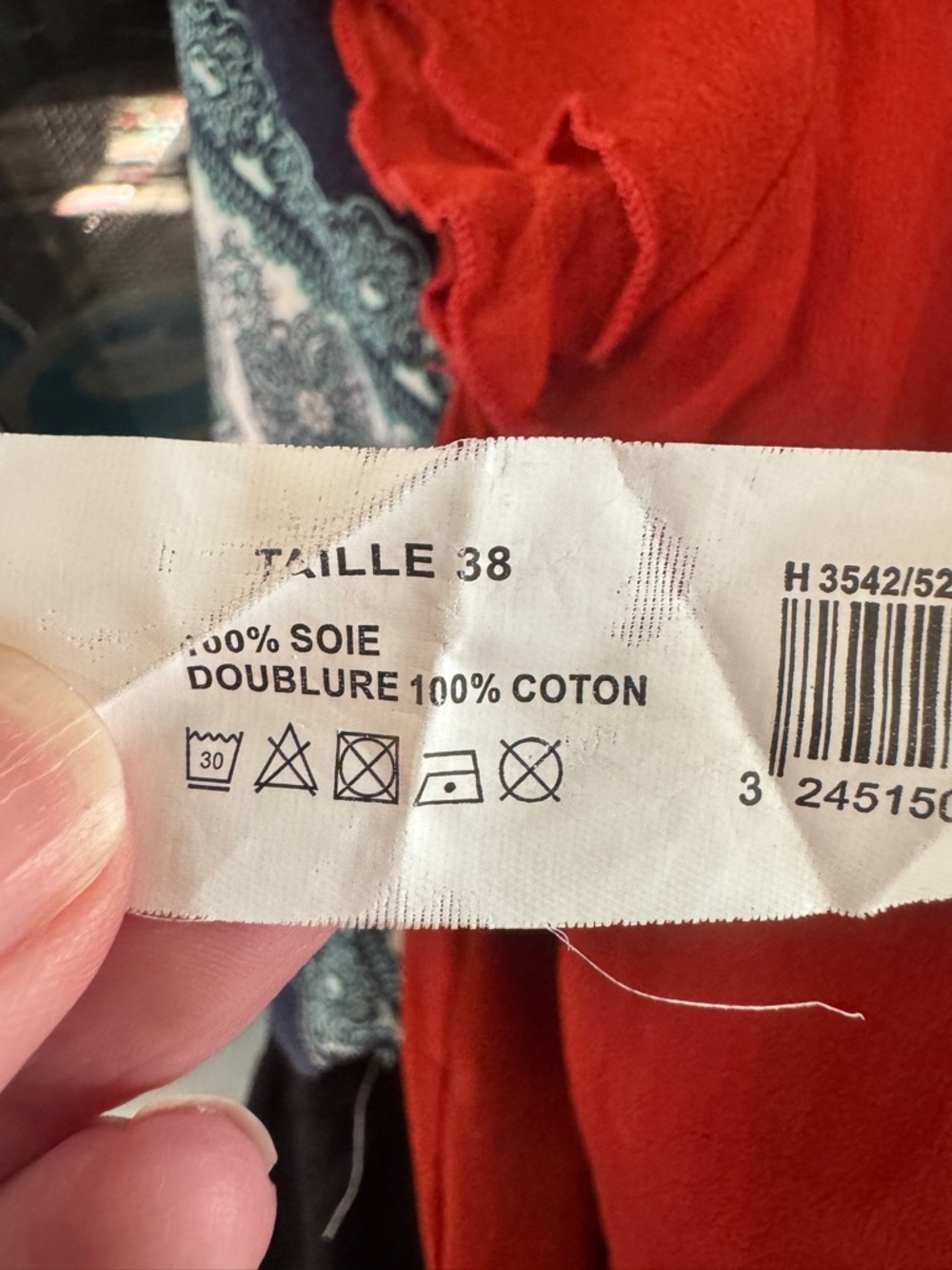 Dress from France Autre Ton Paris 100% Silk Burnt Orange Tiered Hem - sz 6 RARE - Picture 10 of 10
